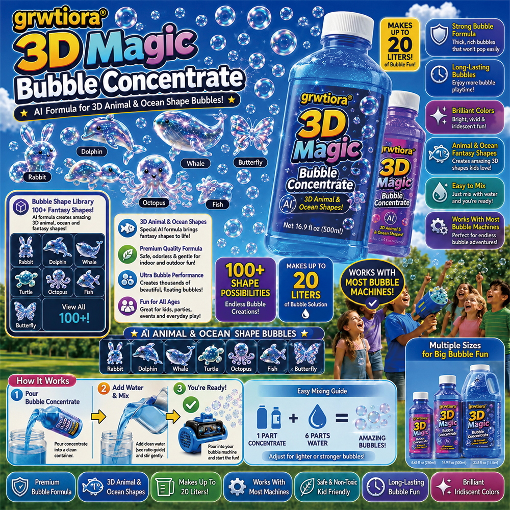 Super 3D Magic Bubble Concentrate —— Animal & Ocean Fantasy Theme