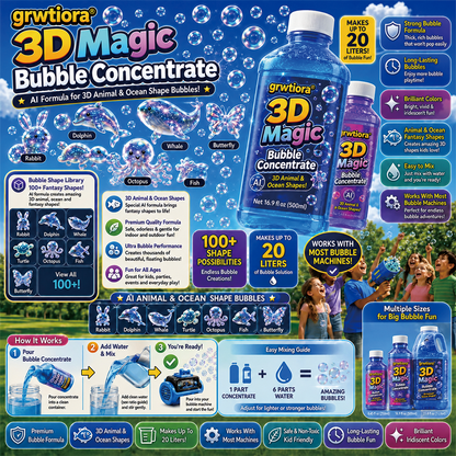 Super 3D Magic Bubble Concentrate —— Animal & Ocean Fantasy Theme