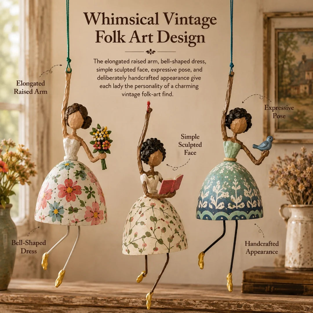 ✨Limited Edition – Only 100 Handmade🌈Whimsical Dancing Lady Hanging Ornament