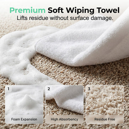 🏆 Last Day Special Price ! 🔥Buy 1 Get 1 Free🎁Waterless Carpet Foam Stain Remover with Towel